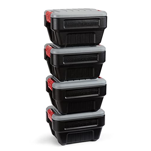 Rubbermaid® ActionPacker®️ 8 Gal Lockable Storage Box Pack of 4