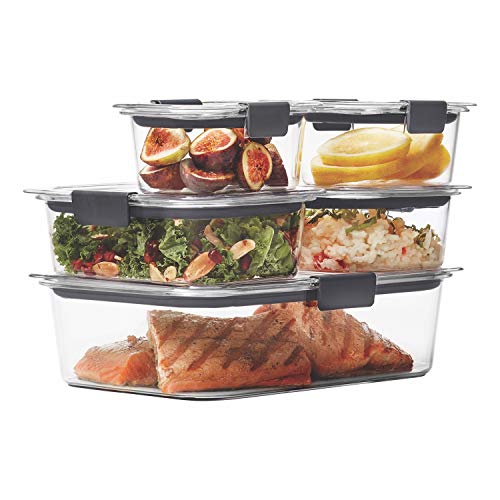 Rubbermaid Leak-Proof Food Storage Containers with Airtight Lids, Set of 5