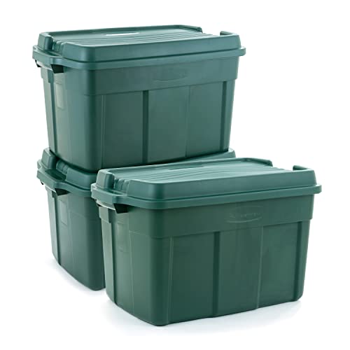 Rubbermaid ECOSense 28 Gal Recycled Plastic Storage Tote w/ Lid 3 Pack