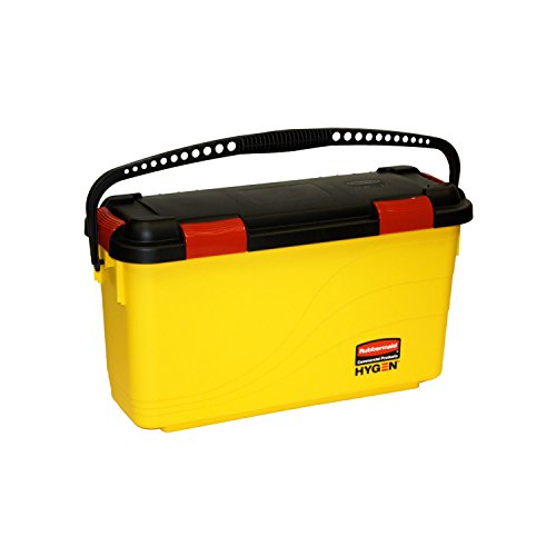 Rubbermaid HYGEN Microfiber Mop Bucket, 12.5L x 8.8W x 25.8H, Yellow