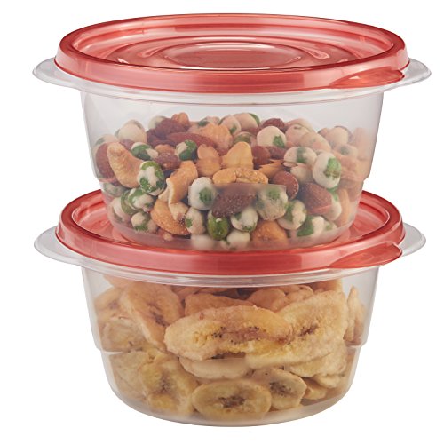 Rubbermaid TakeAlongs Bowl Food Storage Containers, 3.2 Cup, Chili Red