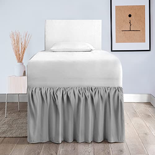 Ruffled Extra Long Bed Skirt - College Dorm Room Essentials