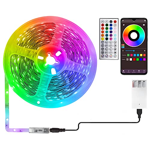 32ft Battery-Powered RGB LED Strip Light with Music Sync App Control