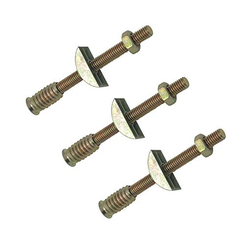RUN 6 Pieces M8x100 mm Panel Furniture Wardrobe Four-in-one Connectors Fittings Table Bed Assembly Fasteners Bolts Nuts Threads Half Moon Spacers