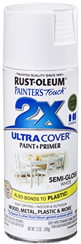 Rust-Oleum 2X Ultra Cover Spray Paint, 12 oz, Semi-Gloss White