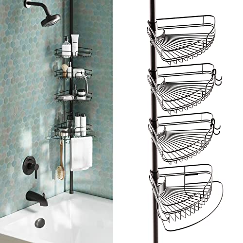 Rust-Resistant Corner Shower Caddy for Bath and Shower Storage