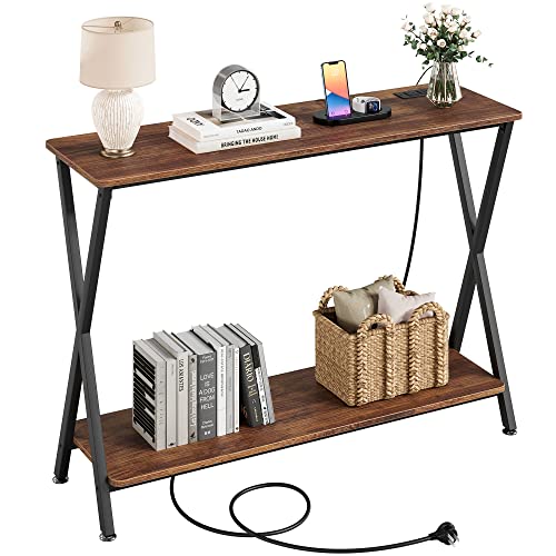 Rustic Brown Console Table