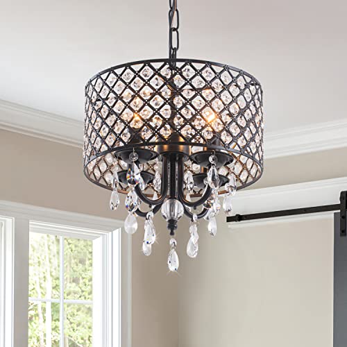 Rustic Crystal Chandelier French Pendant Light