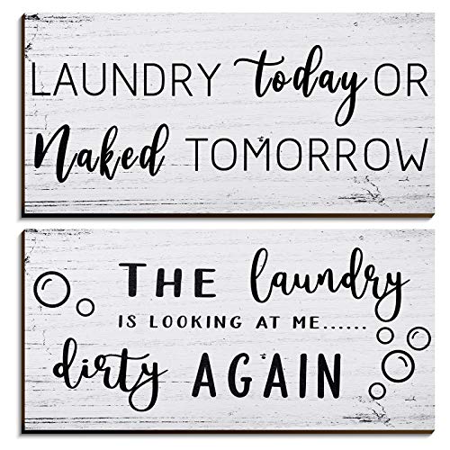 Rustic Farmhouse Laundry Signs for Stylish Home Decor