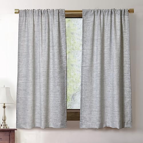 Rustic Kitchen Curtains - Set of 2, Grey
