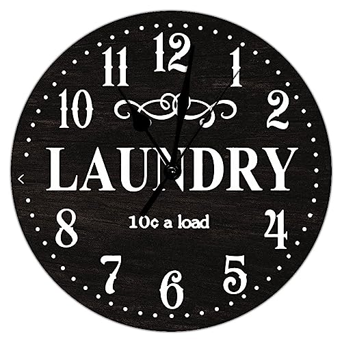 Rustic Laundry Room Clock