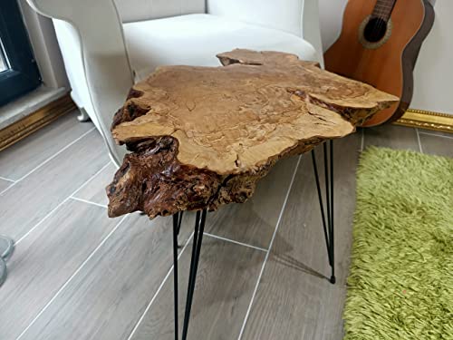 Rustic Live Edges Olive Nesting Table