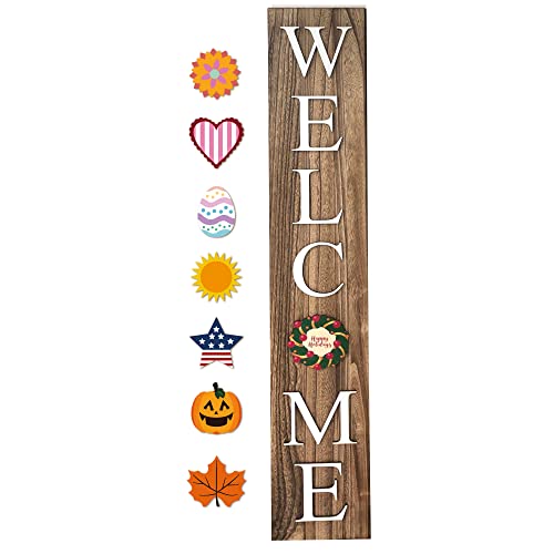 Rustic Welcome Sign for Front Door Porch