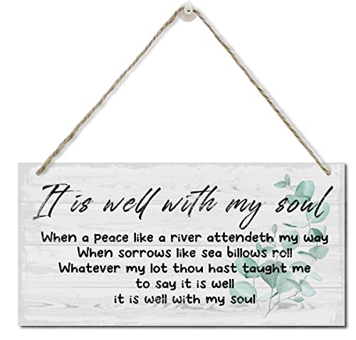 Rustic Wood Wall Sign - It is Well with My Soul