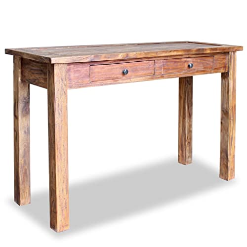 Rustic Wooden Console Table with 2 Drawers