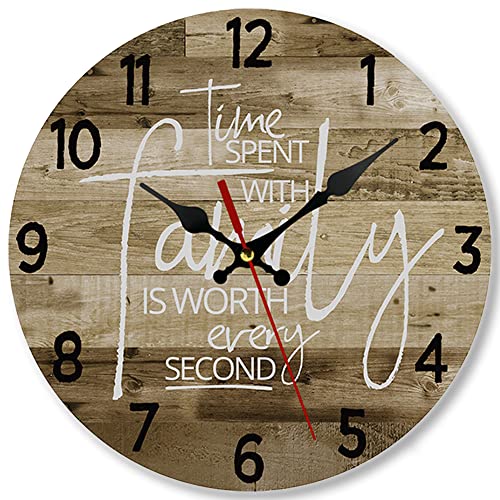 Rustic Wooden Wall Clock for Living Room Decor