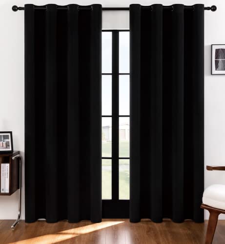 Rutterllow Bedroom Blackout Curtains, 2 Panels, Grommet Top