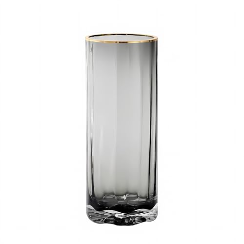 Ruxmet Flower Vase 9.8 Inch Glass Tall Vase For Centerpieces Round Vintage Glass Vases For Flowers 314hODA9eLL 