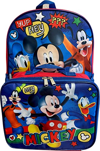 Ruz Mickey Mouse Backpack with Detachable Lunch Box