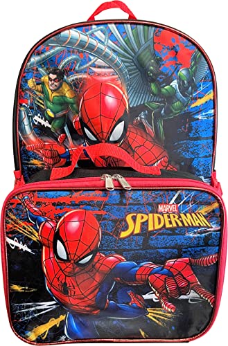 Ruz Spiderman Boys Backpack with Lunch Box Set
