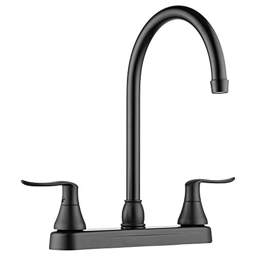 RV Elegant J-Spout Swivel Kitchen Sink Faucet
