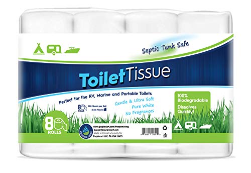 RV Toilet Paper - Biodegradable Septic Tank Safe Toilet Tissue