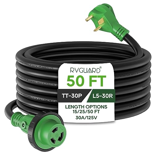RVGUARD 30 Amp 50 Foot RV Power Extension Cord