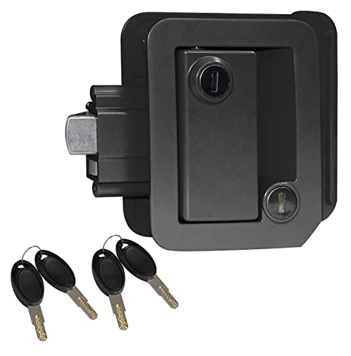RVVIN Black RV Door Lock, Travel Trailer Door Lock, Thickened RV zinc Alloy Metal kit with 4 Keys for RV Trailer Camper Door Lock.