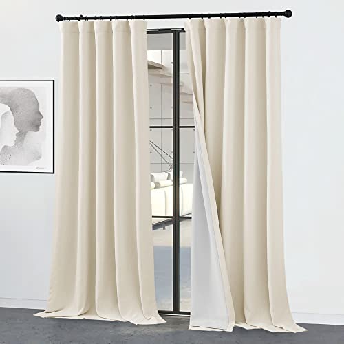 RYB HOME Heavy Faux Linen Curtains