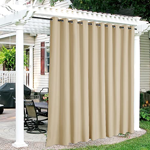 Waterproof Outdoor Patio Curtains - Blackout Thermal Insulating Solar Blinds