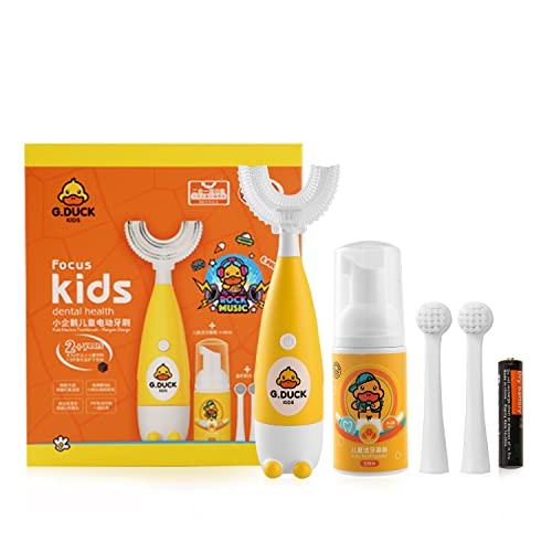 RZM Kids U-Shaped Electric Toothbrush with Foam Toothpaste