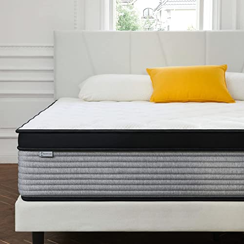 12 Inch Hybrid Memory Foam Queen Mattress with Pocket Springs and Cooler Cover