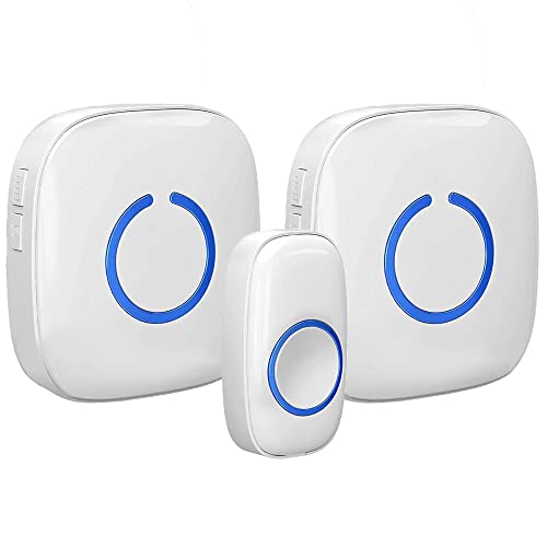 SadoTech Wireless Doorbell Kit - 1 Door Bell Ringer & 2 Plug-In Chime Receivers