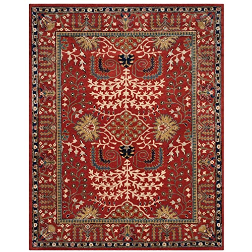 SAFAVIEH Antiquity Collection Area Rug - Handmade Traditional Oriental Wool - 8' x 10' - Red & Multi