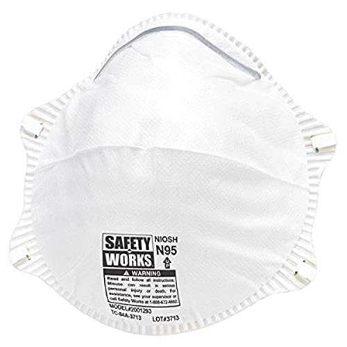 Safety Works Respirator N-95 Harmful Dust, 20-Pack