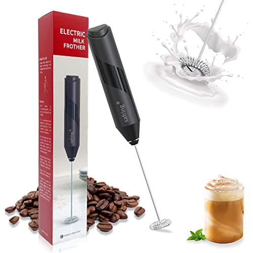 Safring Electric Milk Frother - Stainless Steel Handheld Whisk