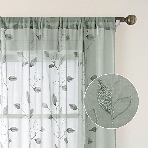 Sage Green Sheer Curtains
