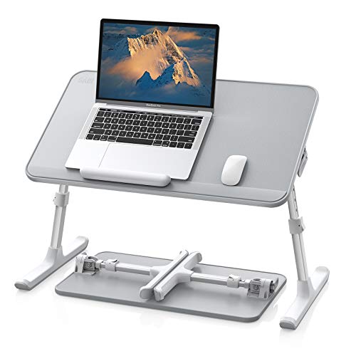 SAIJI Adjustable Laptop Bed Tray - Portable Lap Desk for Sofa or Couch