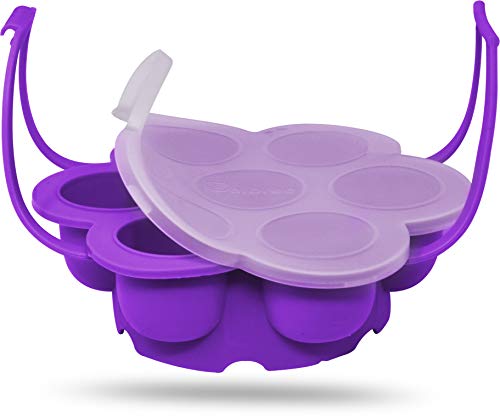 Salbree Silicone Egg Bite Mold with Handles and Trivet