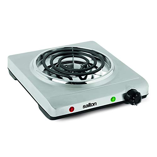 Salton Single Stainless Steel Coil Portable Electric Cooktop