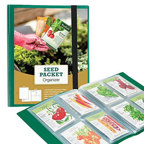 Litake 60 Slots Seed Storage Box, Seed Organizer with Label Stickers (Seeds  not Included),Reusable Seed Organizer Storage Box for Flower Seeds