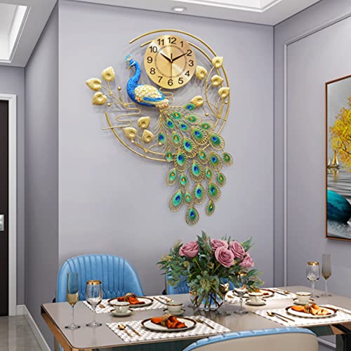 SanBouSi 36.6" Peacock Wall Clock