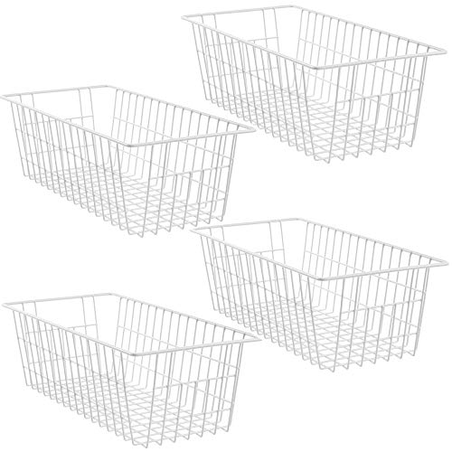 SANNO Freezer Baskets Wire Storage Baskets Bin Organizer
