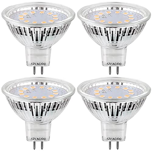 SANSUN MR16 LED Bulbs 5W 4000K (Daylight White), Pack of 4