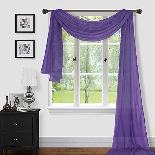 Sapphire Home Sheer Voile Valance Scarf