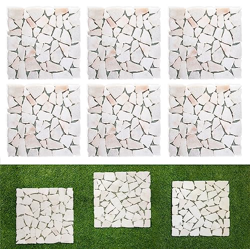Square Marble Riverstone Stepping Stones for Outdoor Garden Pathway
