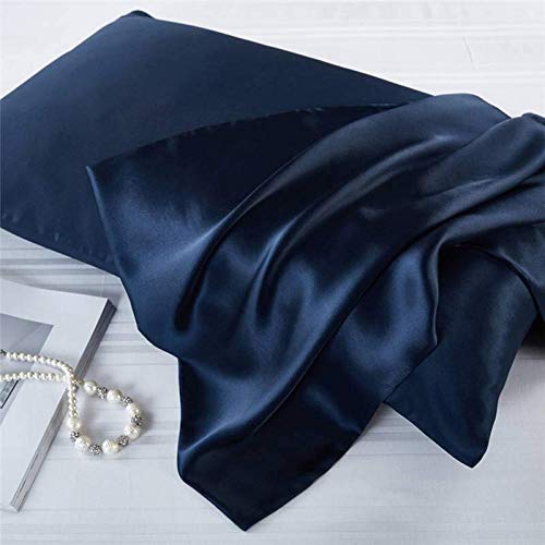 Satin Pillowcase for Hair and Skin - Navy Blue