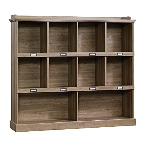 Sauder Salt Oak Cubby Bookcase for Storage and Display