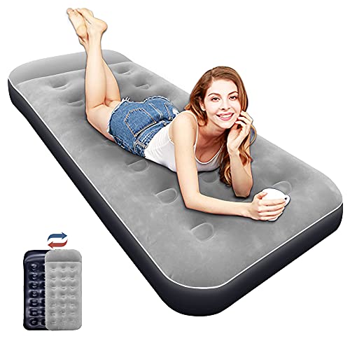 SAYGOGO Camping Air Mattress - Leak Proof Inflatable Mattress with Built-in Pillow
