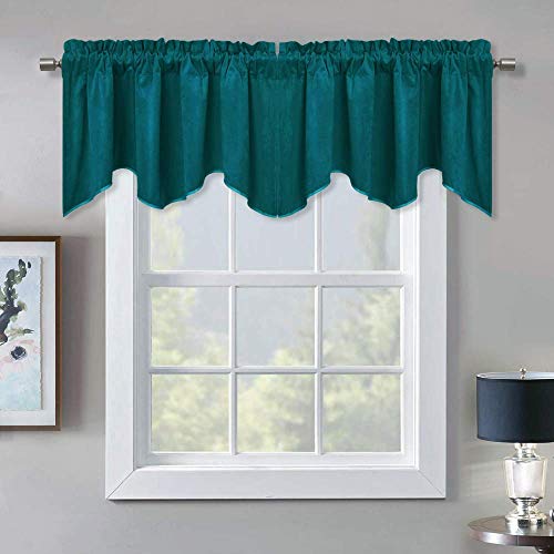 Scalloped Velvet Valance - Premium Window Curtain Tier